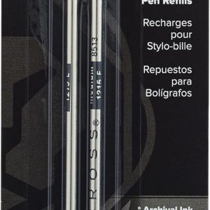 Recambios Cross para bolígrafos, medianos, tinta negra, paquete de 2 modelo: 8513-2