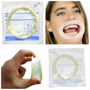 Retractor de mejillas de goma estéril suave blanco mordaza dental