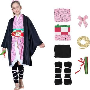 SAMDIGO Disfraz Anime Slayer Nezuk Cosplay,Traje De Kimono