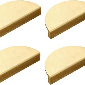 Set de 4 tiradores de cajón de medio círculo con forma de luna 3,9"