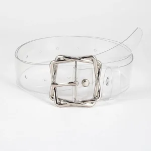 Shein 1 cinturón de PU con hebilla cuadrada superpuesta para mujer