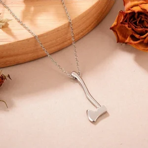 Shein 1 colgante en forma de hacha de amor bañado en cobre y plata