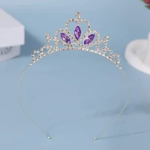 Shein 1 diadema con forma de corona para niñas con detalles de diamantes de imitación