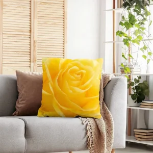 Shein 1 Funda de cojín con estampado de rosa sin relleno