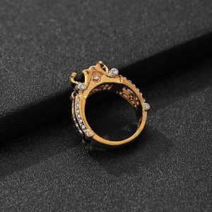 SHEIN 1 pieza Anillo diamante detalle de aleación de hombres moda