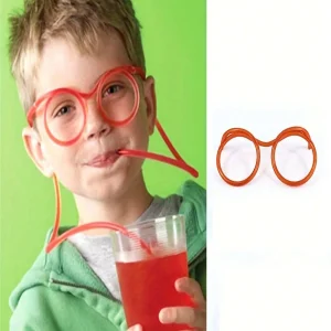 Shein 1 Pieza Pajita De Plástico Con Forma De Gafas