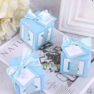 Shein 10 Caja de regalo estilo europeo en miniatura para celebración de bebés