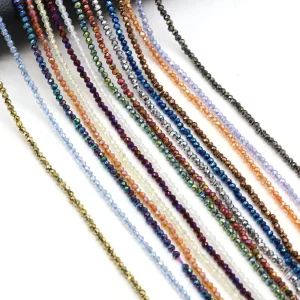 Shein 10 hebras de cuentas de piedra natural facetadas de colores aleatorios, 4 mm