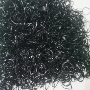 Shein 1000 piezas de bandas elásticas negras para el cabello