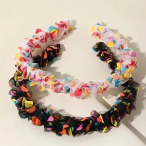 SHEIN, 2 Piezas Diadema Con Patrón De Corazón Con Diseño De Malla Casual