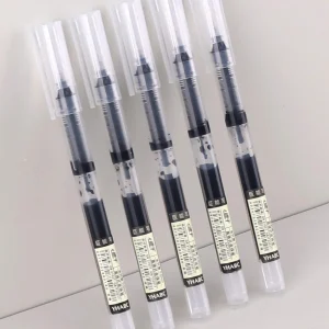 Shein 5 Piezas Bolígrafo Simple Y Transparente Con Diseño De Neblina, Bolígrafo De Acuarela Fresco