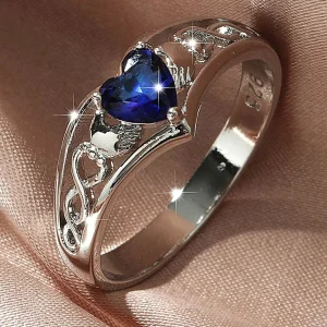 SHEIN Anillo de decoración de piedras preciosas para mujer para fiesta, banquete, boda