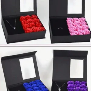 Shein Caja de regalo con 12 rosas decorativas (sin accesorios)
