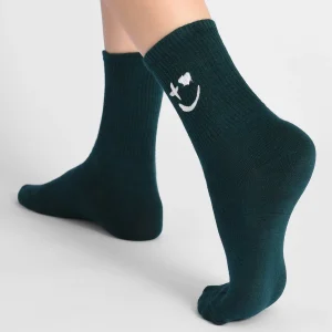 SHEIN Calcetines de hombre con bordado de expresión