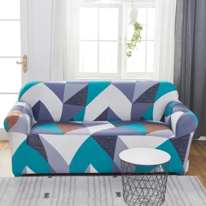 Shein Funda de sofá elástica con diseño de bloques de color