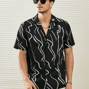 SHEIN Hombres Camisa Con Estampado