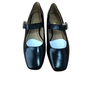 Shein zapatos  planos negros con tiras, casuales con punta cuadrada