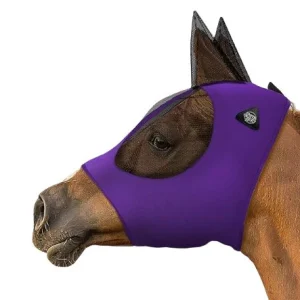 Máscara de caballo elástica transpirable con protección para los oídos