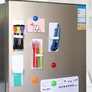 Soporte para rotuladores transparentes, caja de almacenamiento de pared magnética