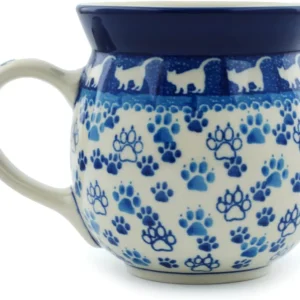 Taza de burbujas de cerámica polaca de 16 oz hecha por Ceramika Artystyczna