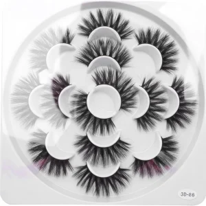 Tbkoeudhg 3D-86 Pestañas Postizas Tenues Pestañas Dramáticas con Volumen