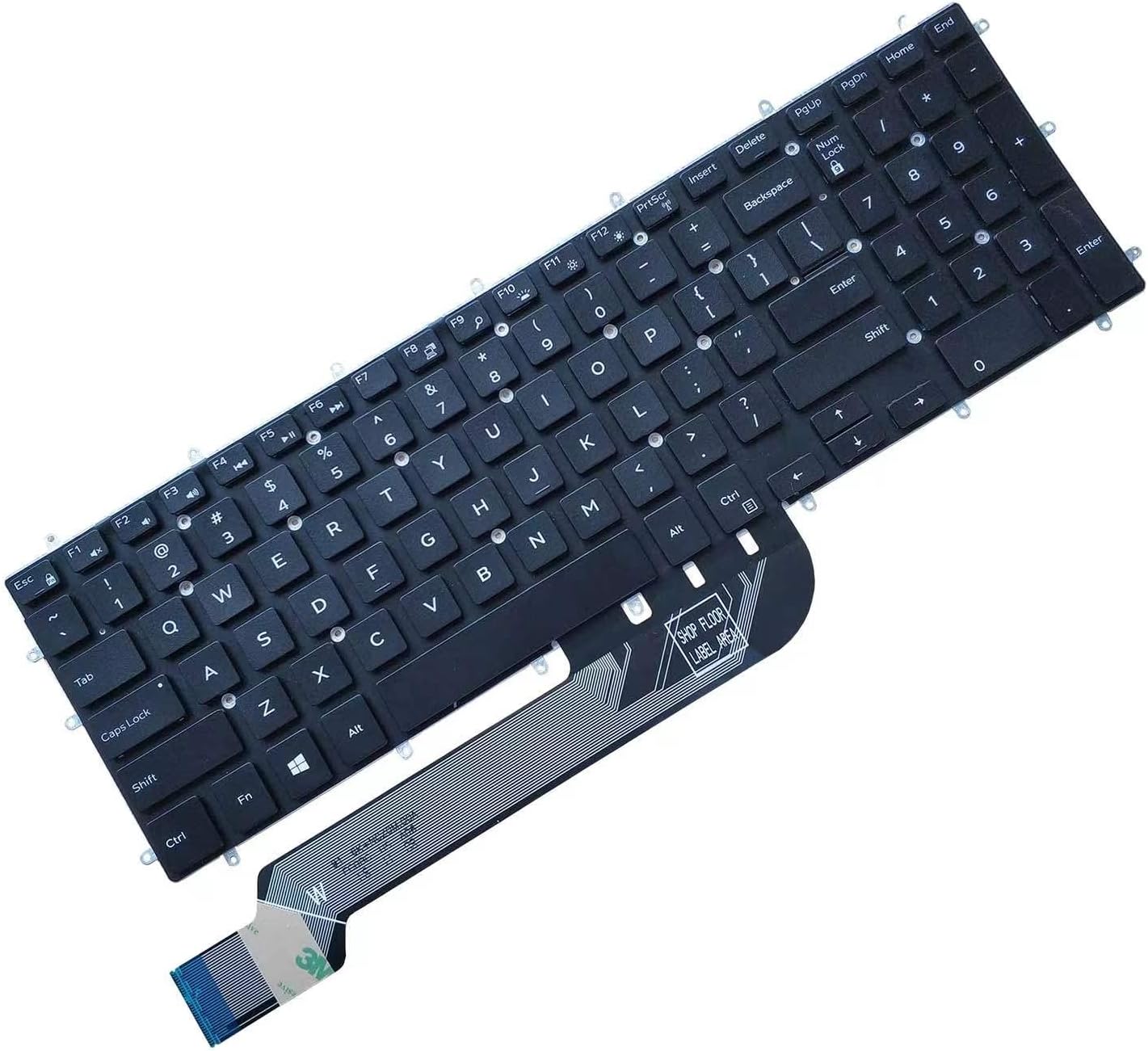 Teclado de repuesto para laptop con retroiluminación para Dell Inspiron - Imagen 3