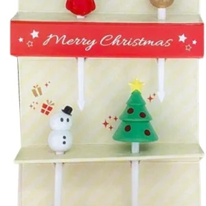 Tenedor de frutas de animales de Navidad de plástico