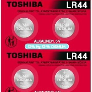 Toshiba Baterías alcalinas LR44 AG13 de 1,5 voltios