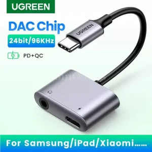 UGREEN Adaptador de cargador y auriculares USB C